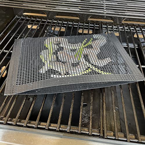 Non Stick Mesh Bag For Grill PTFE Toaster Oven Bags Barbecue Pockets Sheets Pack of 2