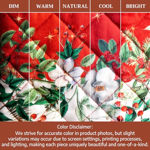 Maison d'Hermine Oven Gloves 100% Cotton Oven Mitt (107 - Noel / 7.5" x 13" (Oven Mitt))