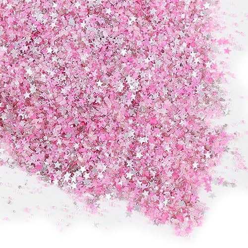 Sanding Sugar Edible Silver Glitter Stars Mix (3.5 Ounce)