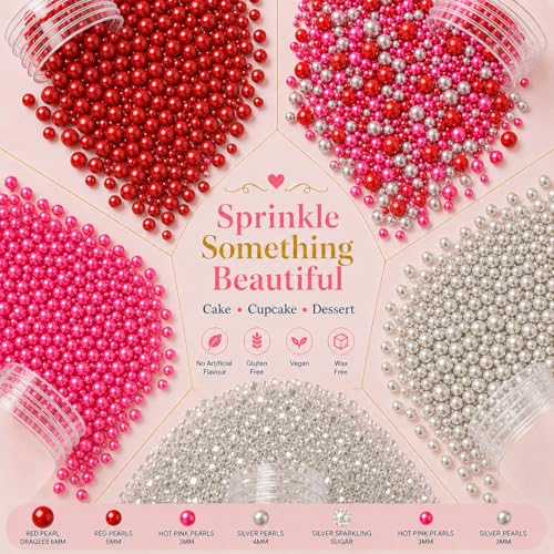 Assorted Edible Sprinkles Pack of 5 (5 Ounce)