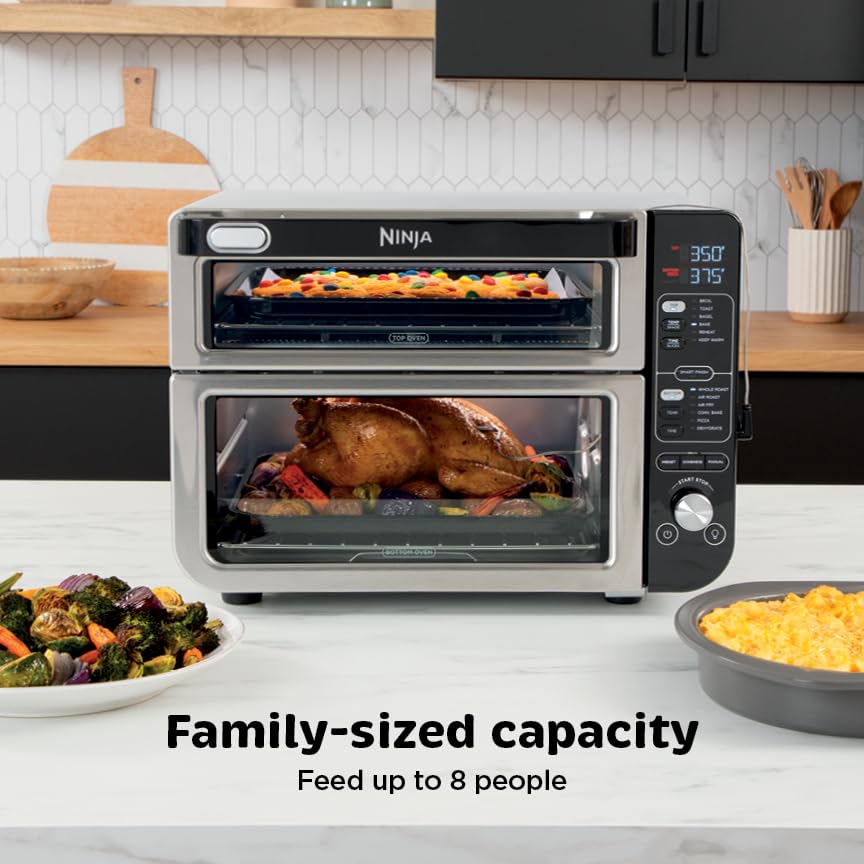 DCT451 12-in-1 Smart Double Oven with FlexDoor, Thermometer, FlavorSeal, Smart Finish, Rapid Top Convection and Air Fry Bottom , Stainless Steel (12-in-1 w/ Flexdoor)