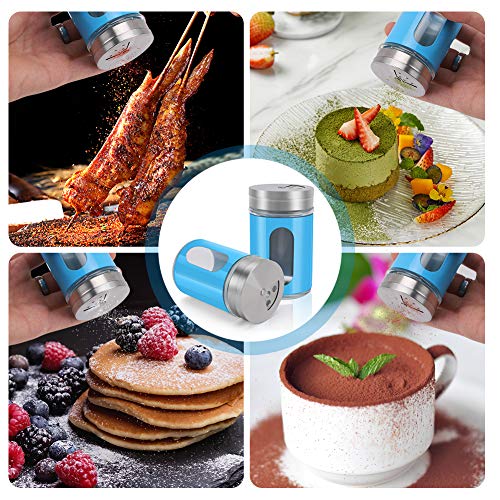 2pcs Salt and Pepper Shakers (Blue)