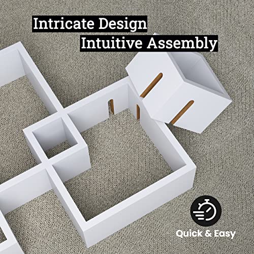 Gray Floating Cube Shelves (Grey / 4)