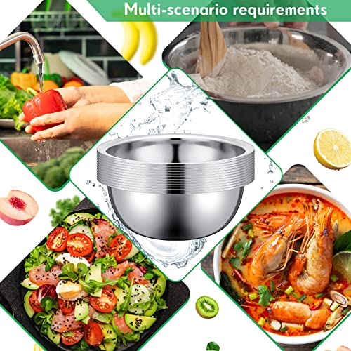 12 Pcs Stainless Steel Mixing Bowls Bulk (12 Count)