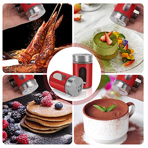 2pcs Salt and Pepper Shakers (Red)