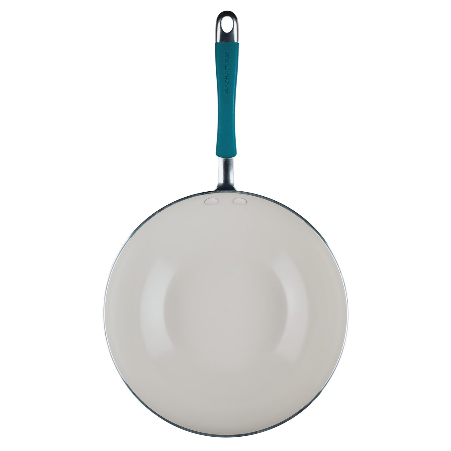 Cucina Ceramic Nonstick Stir Fry Pan and Lid (Wok (11") / Marine Blue)