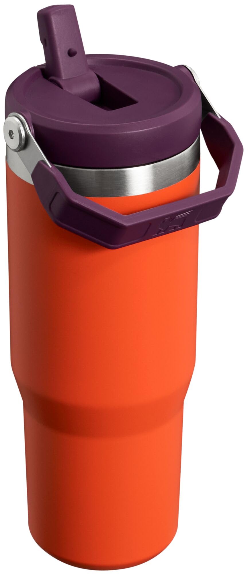 IceFlow Flip Straw Tumbler with Handle 30 oz (Tigerlily Plum / 30 Ounces)