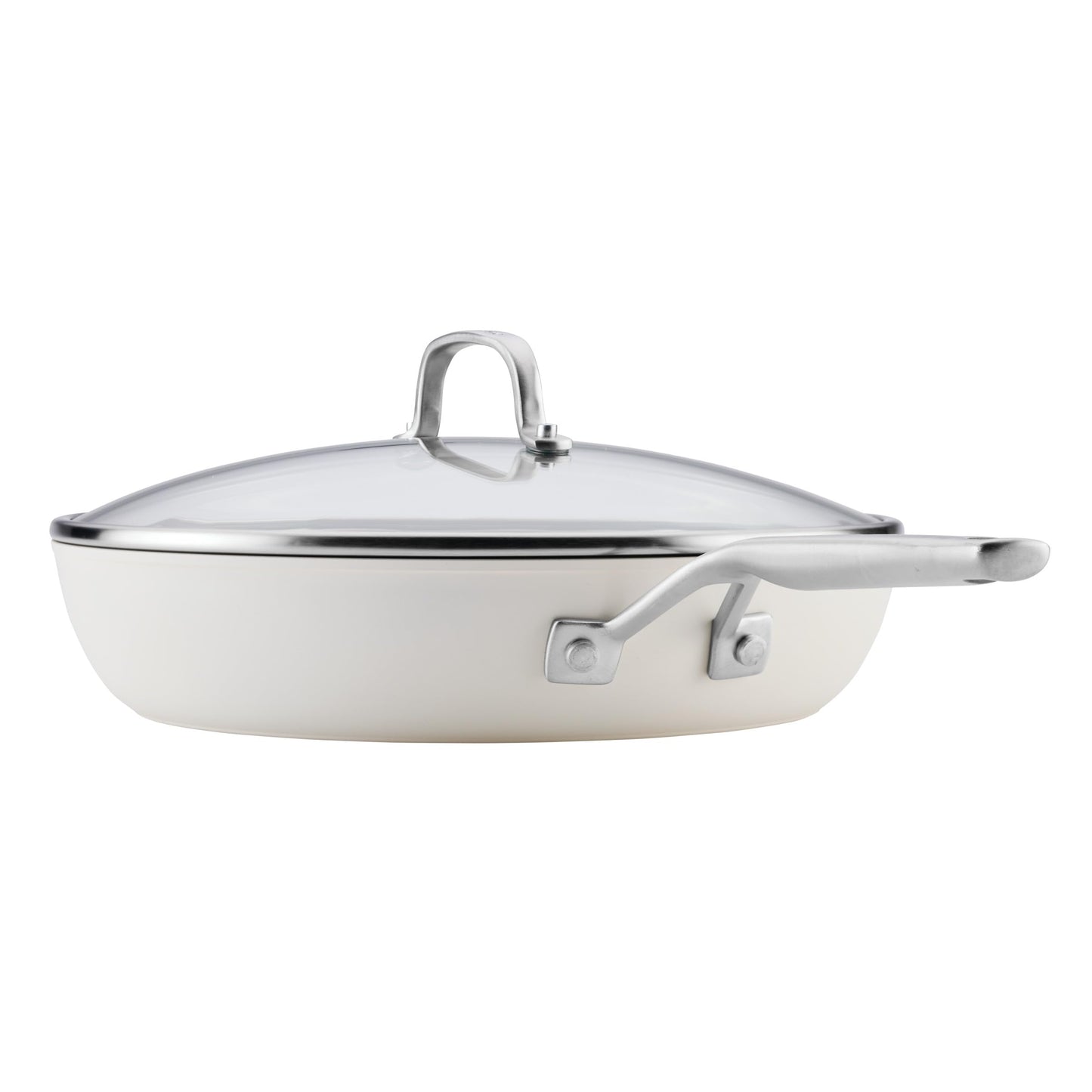 Ceramic Frying Pan with Lid (Porcelain / 12.25-Inch)
