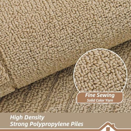 Kitchen Rugs Non Slip Washable 2PCS (Beige / 24"x35"+24"x60" (Rectangular))