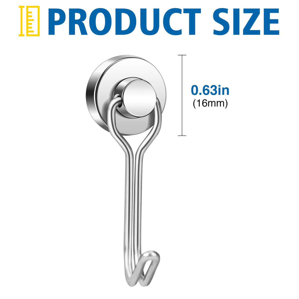 Swivel Swing Magnetic Hooks (12 Count)