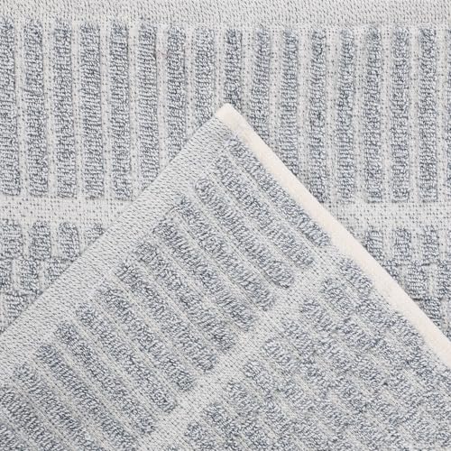 Juno Viscose Cotton Blend Medium Weight Towels (6 Piece Hand Towel Set / Denim Blue)
