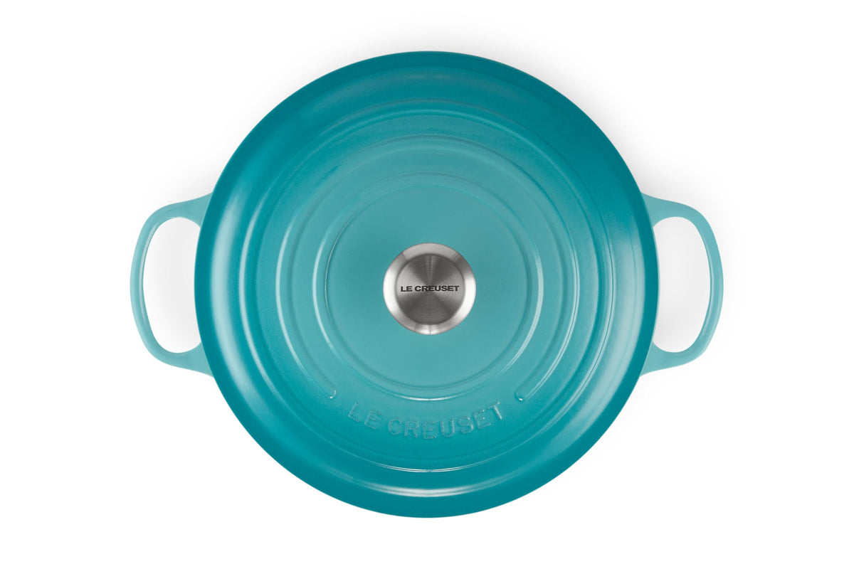 Enameled Cast Iron Round Dutch Oven (Caribbean / 7.25 Qt)