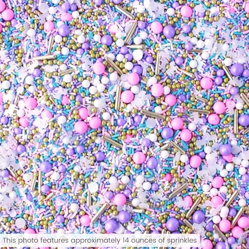 Unicorn Sprinkle Mix (Lavender, Light Blue, Light Pink, White, Gold)