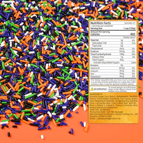 Halloween Sprinkles for Cake Decorating (Halloween Jimmies)