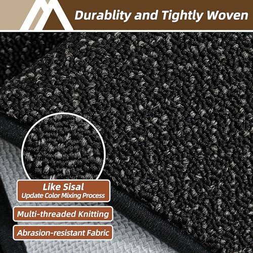 Kitchen Rugs Set of 2 Non (Black / 24 X 36 "+ 24 X 60 ")