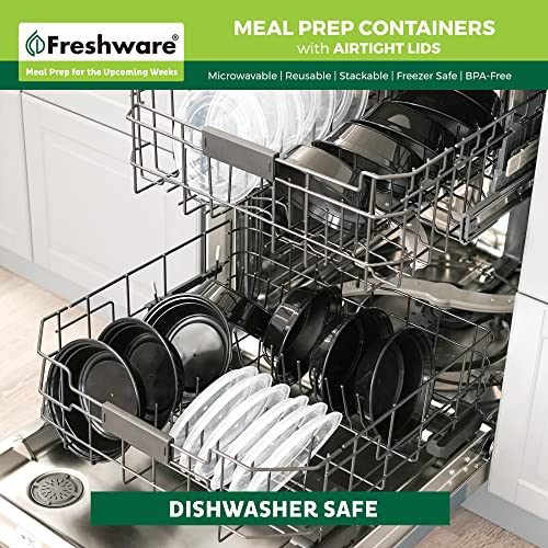 Meal Prep Containers with lids [150 Pack] Food Storage Containers (Black / 28OZ-150PK)