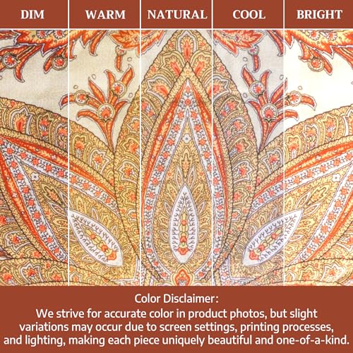 Double Oven Mitts 100% Cotton Double Oven Glove (023 - Kashmir Paisley / 7" x 35" (Double Oven Mitt))