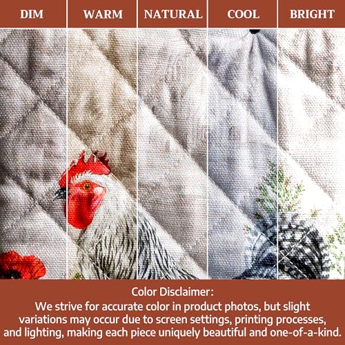 Maison d'Hermine Oven Gloves 100% Cotton Oven Mitt (018 - Basse Cour / 7.5" x 13" (Oven Mitt))