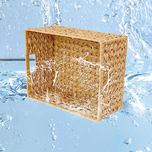 Extra Large Wicker Baskets with Handles (Natural / 16½"L x 13"W x 7½"H)