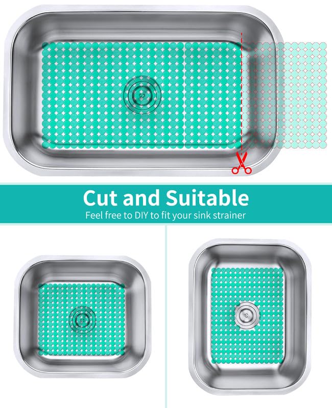 2 Pack Kitchen Sink Mat (Green)