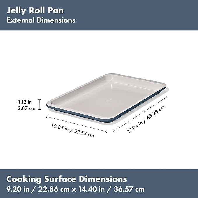 OXO Good Grips Non-Stick Pro Ceramic Coated Metal Bakeware 3-Piece Sheet Pan Set – Storm Blue