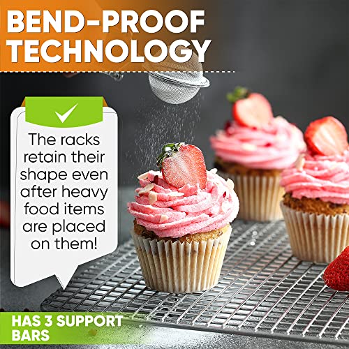 11.5" x 16.5" Stainless Steel Cooling Rack for Baking (2 Pack / 11.5"x16.5")