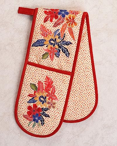 Double Oven Mitts 100% Cotton Double Oven Glove (064 - Kalahari / 7" x 35" (Double Oven Mitt))