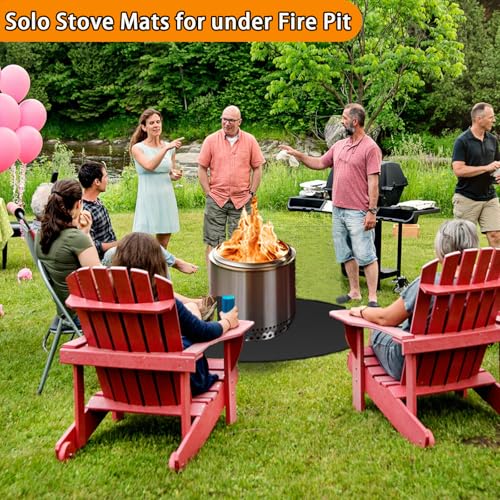40" Fire Pit Mat for Solo Stove Bonfire (Round 39.5 inch fireproof fire pit mat)