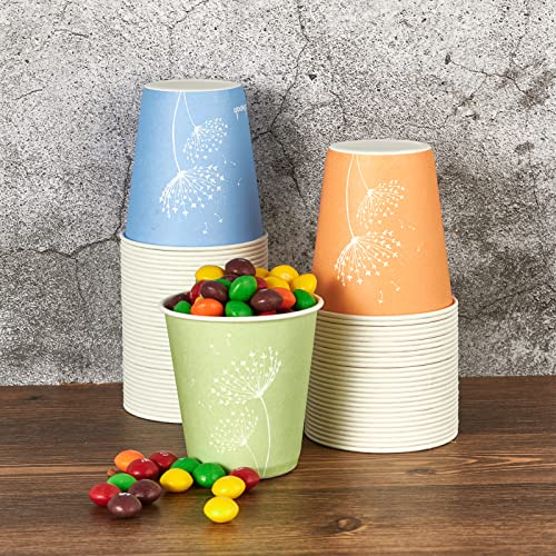600 Pack 5 oz Paper Cups (5OZ-orange&blue&green)