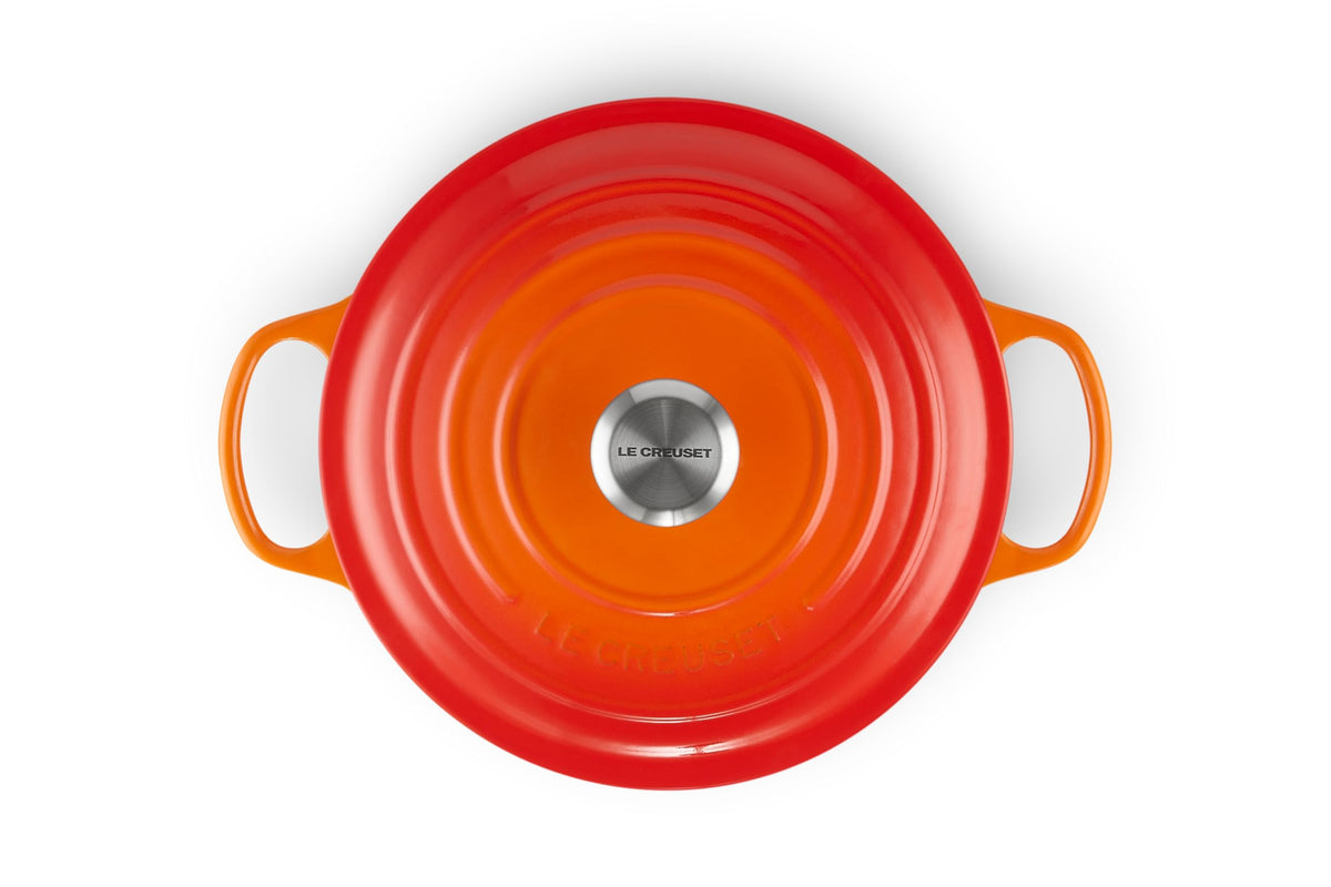 Enameled Cast Iron Round Dutch Oven (Flame / 5.5 Qt)