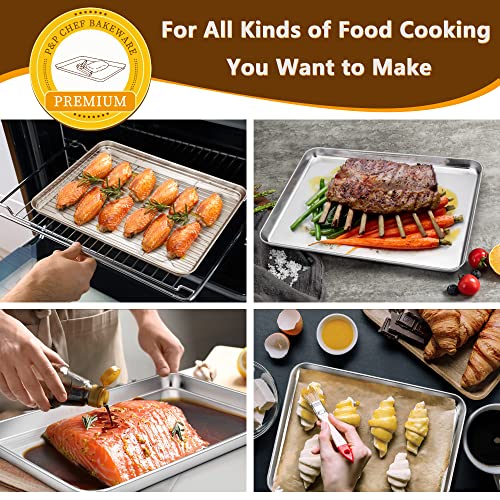Stainless Steel Baking Sheet with Rack Set for Cookie (12.5 Inch)