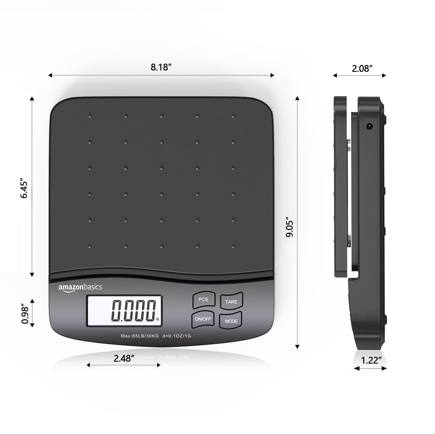 Digital Postal Shipping Scale with Tare Function (65 pound)