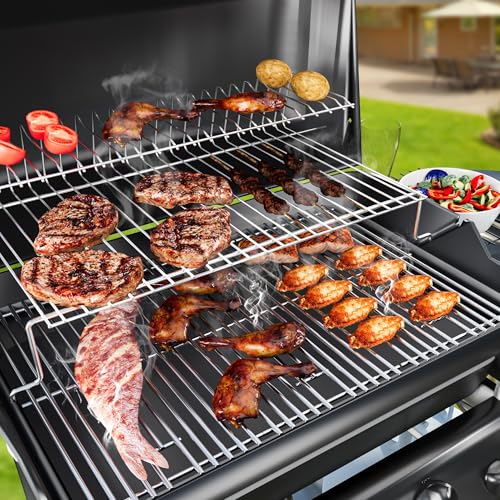 16 15 16" Grill Grates for Charbroil Advantage 4 Burner 463344116 463343015 463344015 463240015 463340516 (16-15/16" D x 24-15/16" W)