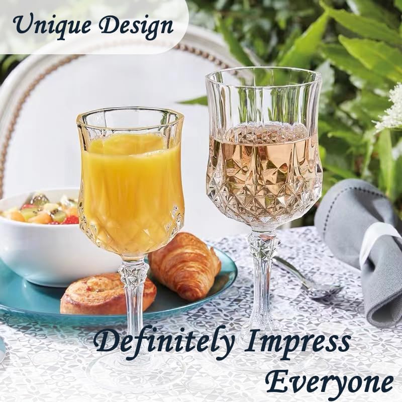 100Pack Plastic Wine Glasses (Transparent)