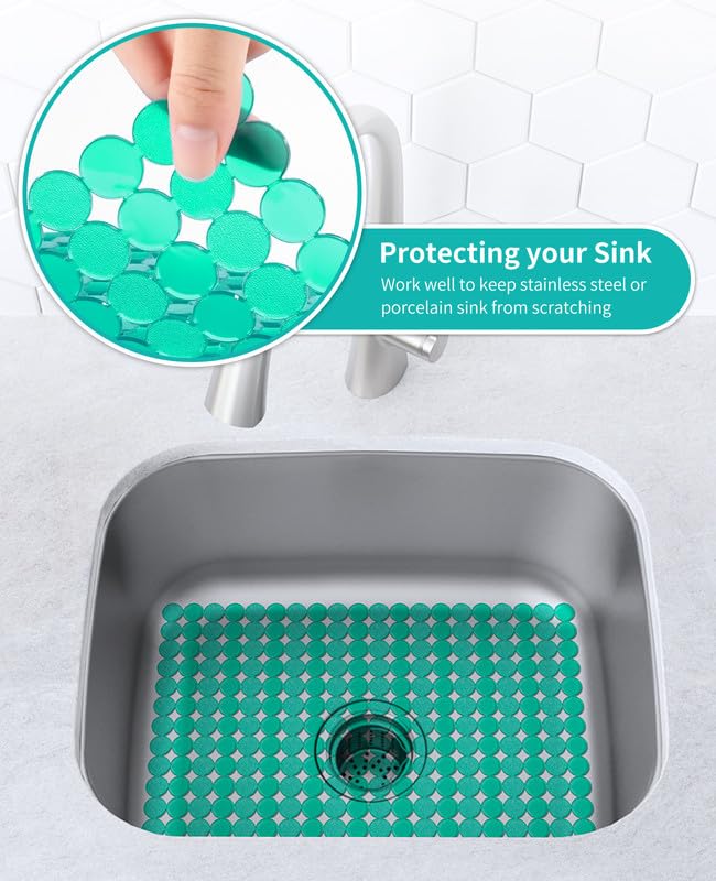 2 Pack Kitchen Sink Mat (Green)