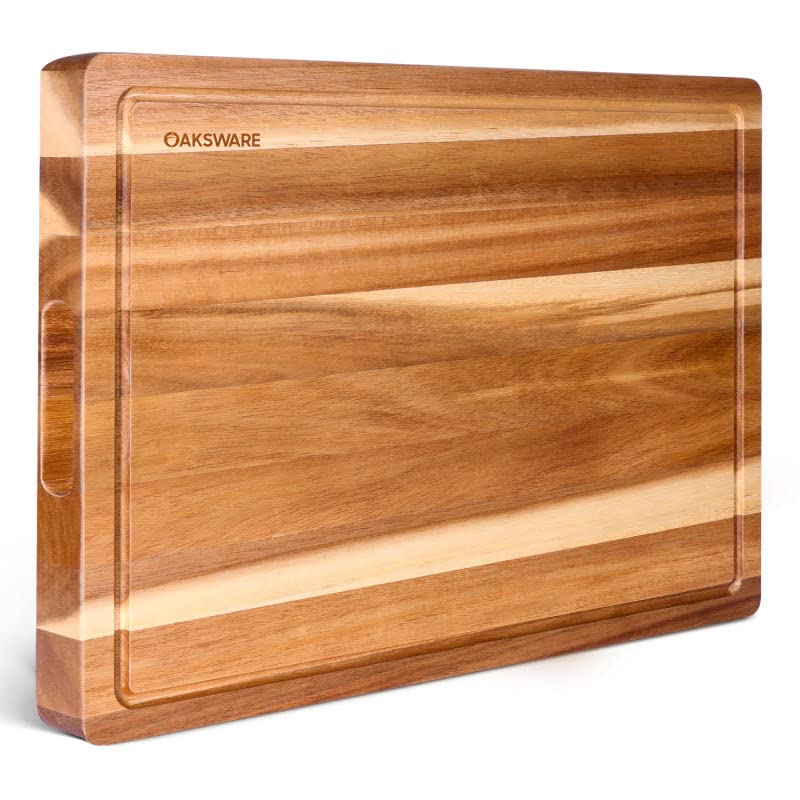 30 x 22 Inch Extra Large Acacia Wooden Cutting Board for Kitchen (30"L x 22"W)
