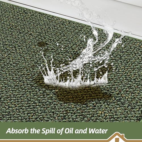 Kitchen Rugs and Mats 2PCS Non (Green / 24"x36"+24"x60" (Rectangular))