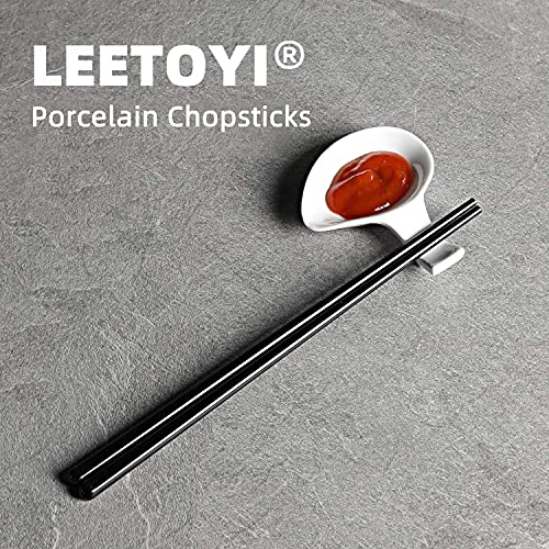 Ceramic Chopsticks Set of 5 (Black)