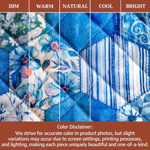 Maison d'Hermine Oven Gloves 100% Cotton Oven Mitt (028 - Summer Blues / 7.5" x 13" (Oven Mitt))