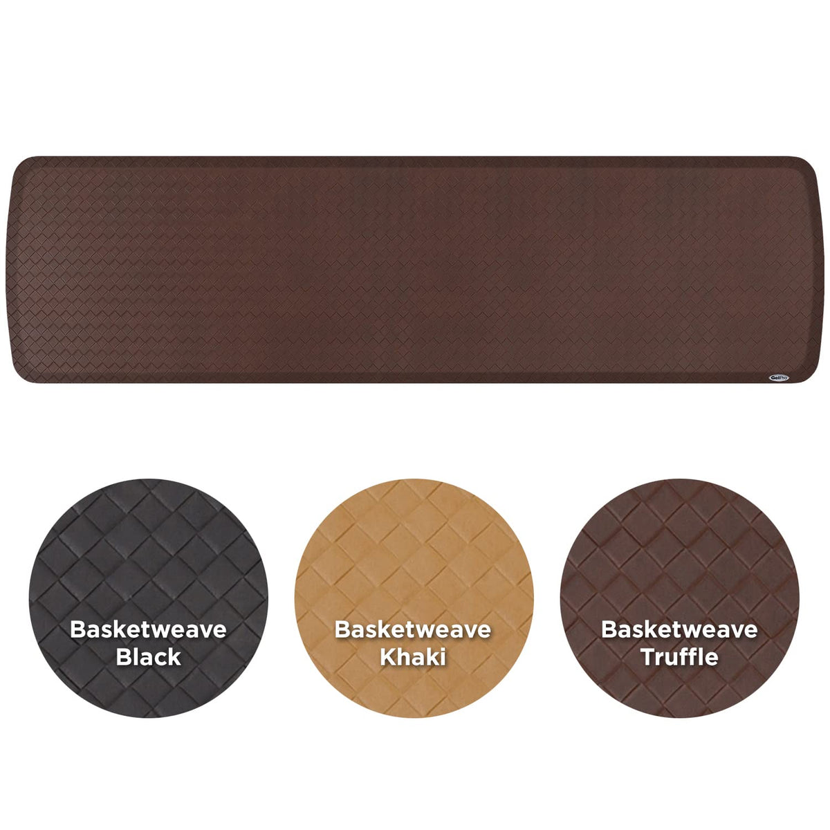 Elite Premier Gel & Foam Cushioned Anti (72"L x 20"W x 0.8"Th / Basketweave Truffle)