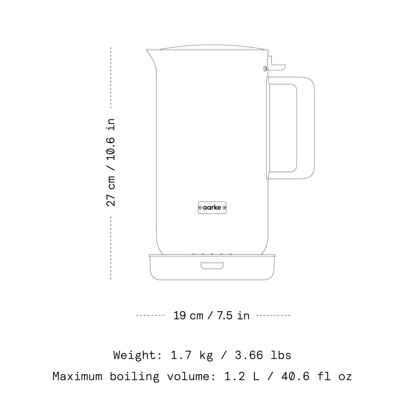 Kettle Electric Stainless Steel Tea Kettle 1.2L (Steel)