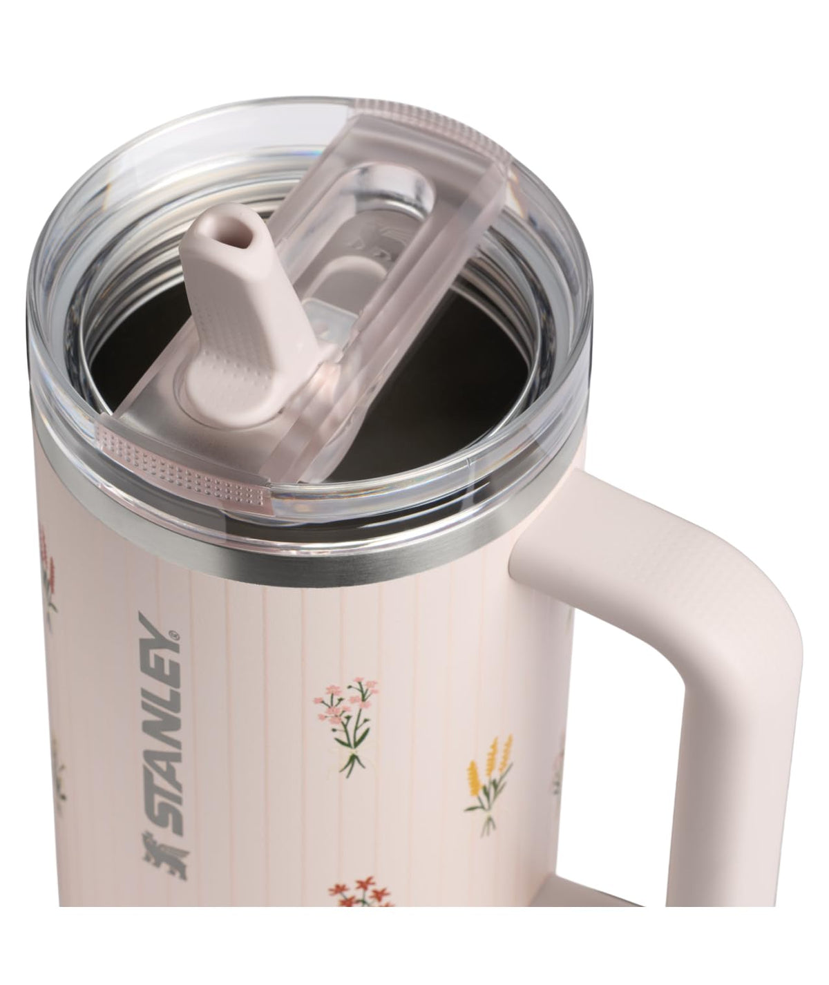 Quencher ProTour Flipstraw Tumbler (40 Ounces / Rose Quartz Bouquets)