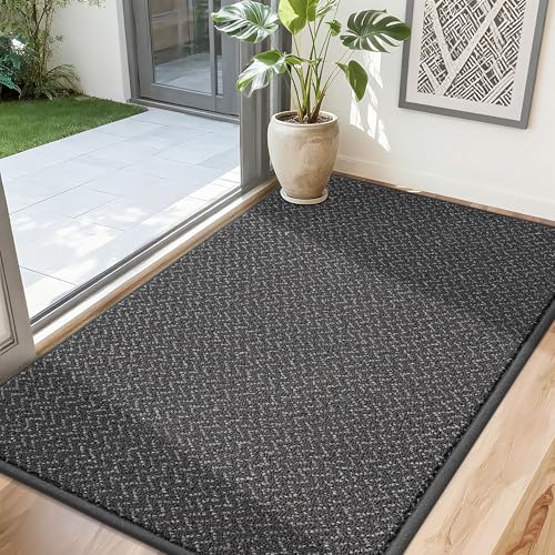 Dirt Trapper Door Mat 32"x48" Non Slip Washable Dark Grey
