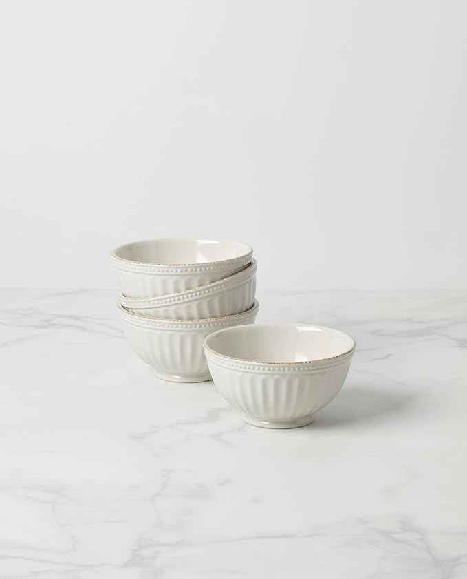 Lenox 895719 French Perle Groove All-Purpose Bowls, Set Of 4 White