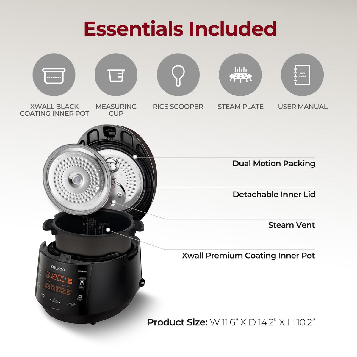 High Pressure Rice Cooker (6 CUP / Black)