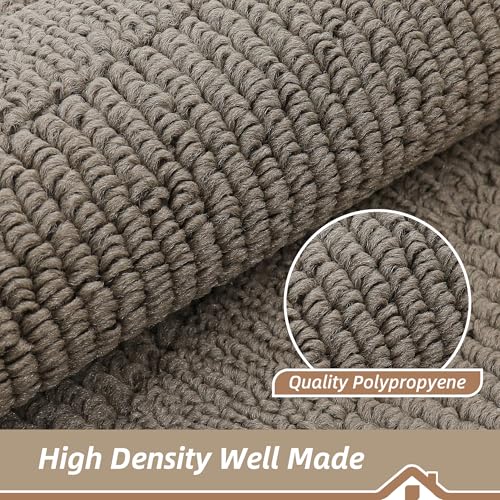 30x18 Inch Kitchen Rugs Non Slip Washable Kitchen Sink Rug (1'6" x 2'6" (Semicircular) / Taupe)