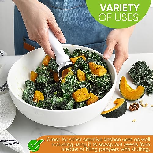 Heavy Duty Metal Ice Cream Scoop with Soft Grip Handle