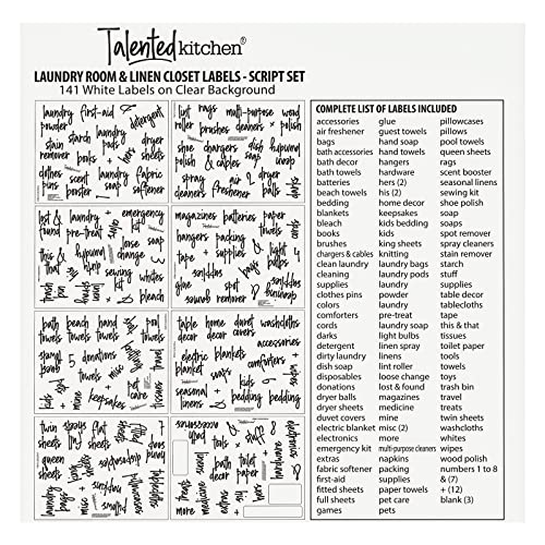 Laundry Room Organization Labels (141 Count)