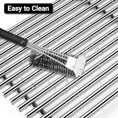 Spirit Grill Grates Stainless Steel 7637 for Weber Spirit E210 Grill Replacement for Weber Spirit 200 & Spirit GS4 II E210 Grill Parts for Weber Spirit Stainless Steel Grates 17.5" E210 E220 S210 S220 (17.5" x 20.51" -7637 Spirit 200 Front)