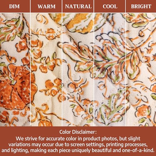 Maison d'Hermine Oven Gloves 100% Cotton Oven Mitt (127 - Pumpkin Spice / 7.5" x 13" (Oven Mitt))